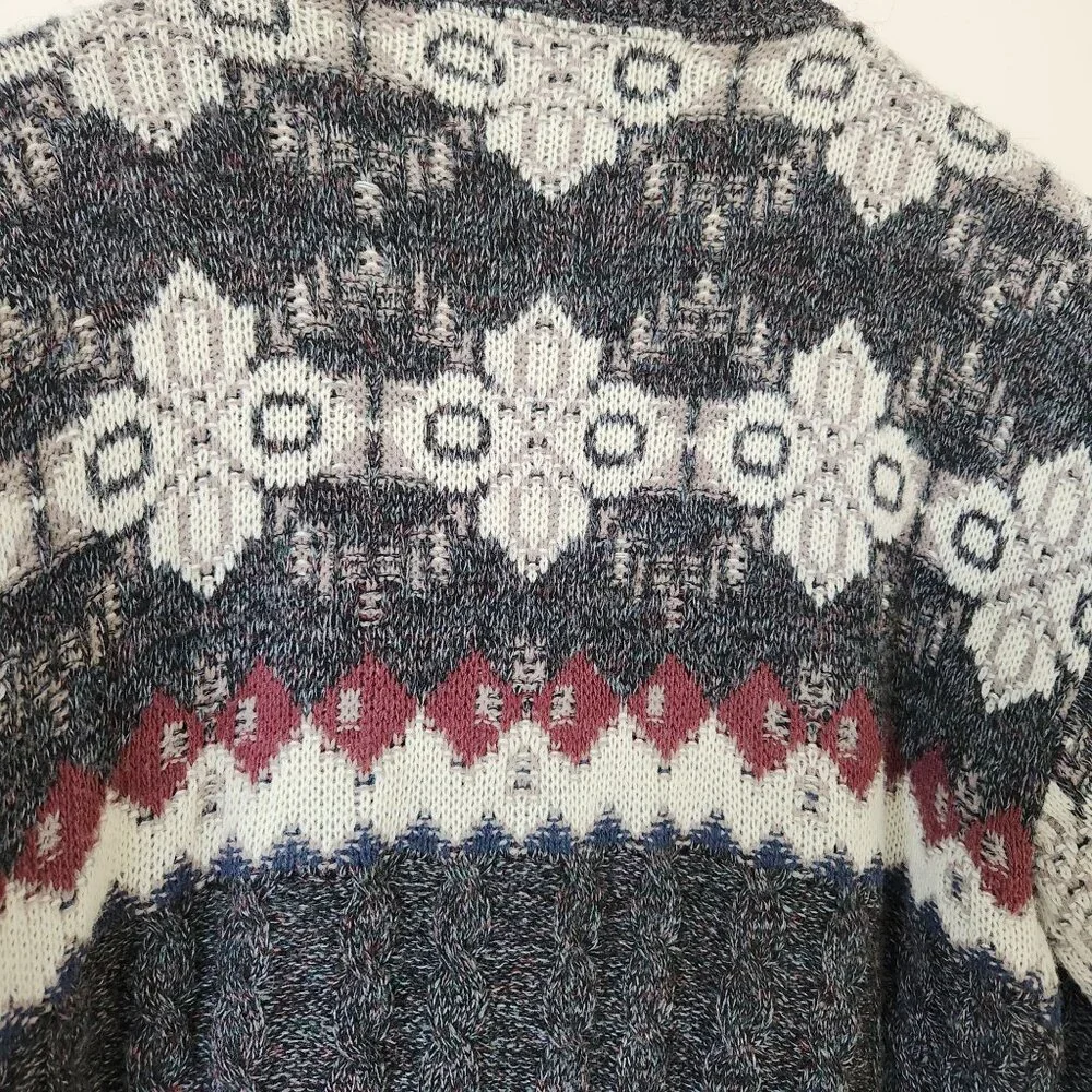 Vintage London Fog Cardigan Sweater Button Front  Alpaca Blend Grandpacore Dad L - Picture 5 of 11